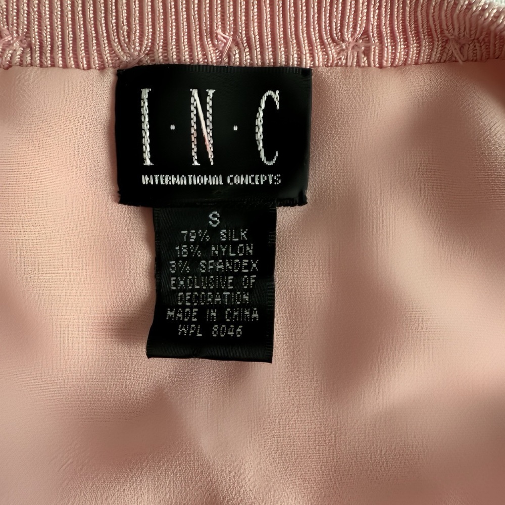 INC International Concepts Silk Blend Pink Sequin Beaded Cardigan Women’s Size S - Picture 4 of 13
